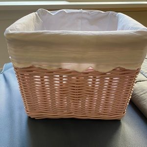 Pottery Barn Kids Sabrina Basket - Pink with white liner